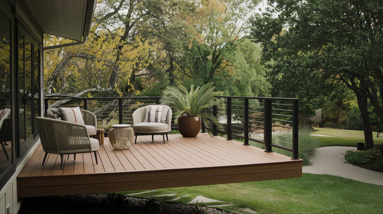 A DIY floating deck for outdoor entertaining on a budget.