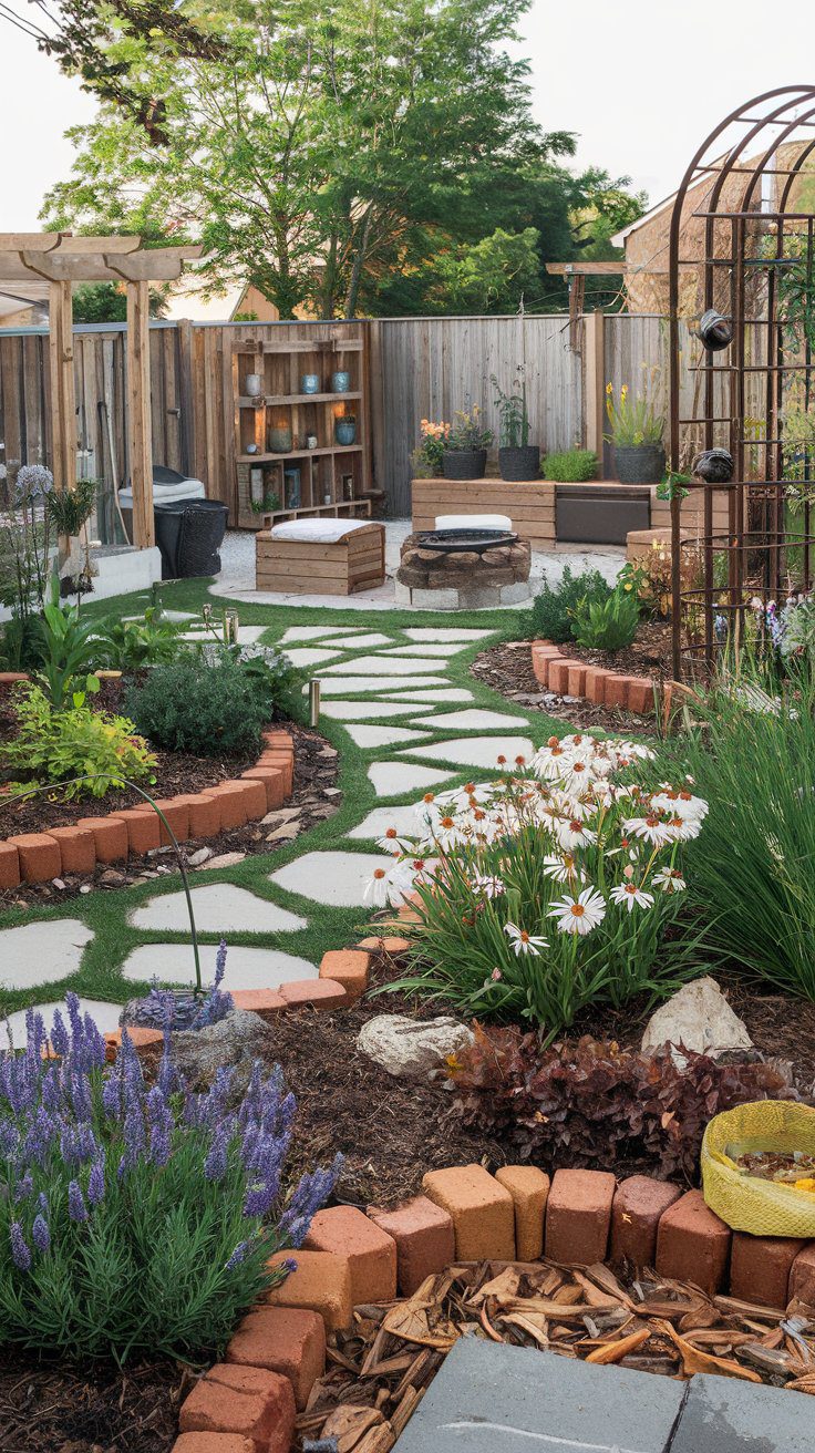 A colorful perennial garden that comes back every year without replanting.